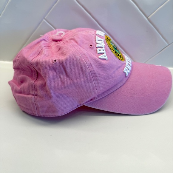 NEW! U.S. Warriors Pink U.S. Army Woman Retired Cap Adjustable Embroidered Hat - Picture 5 of 8